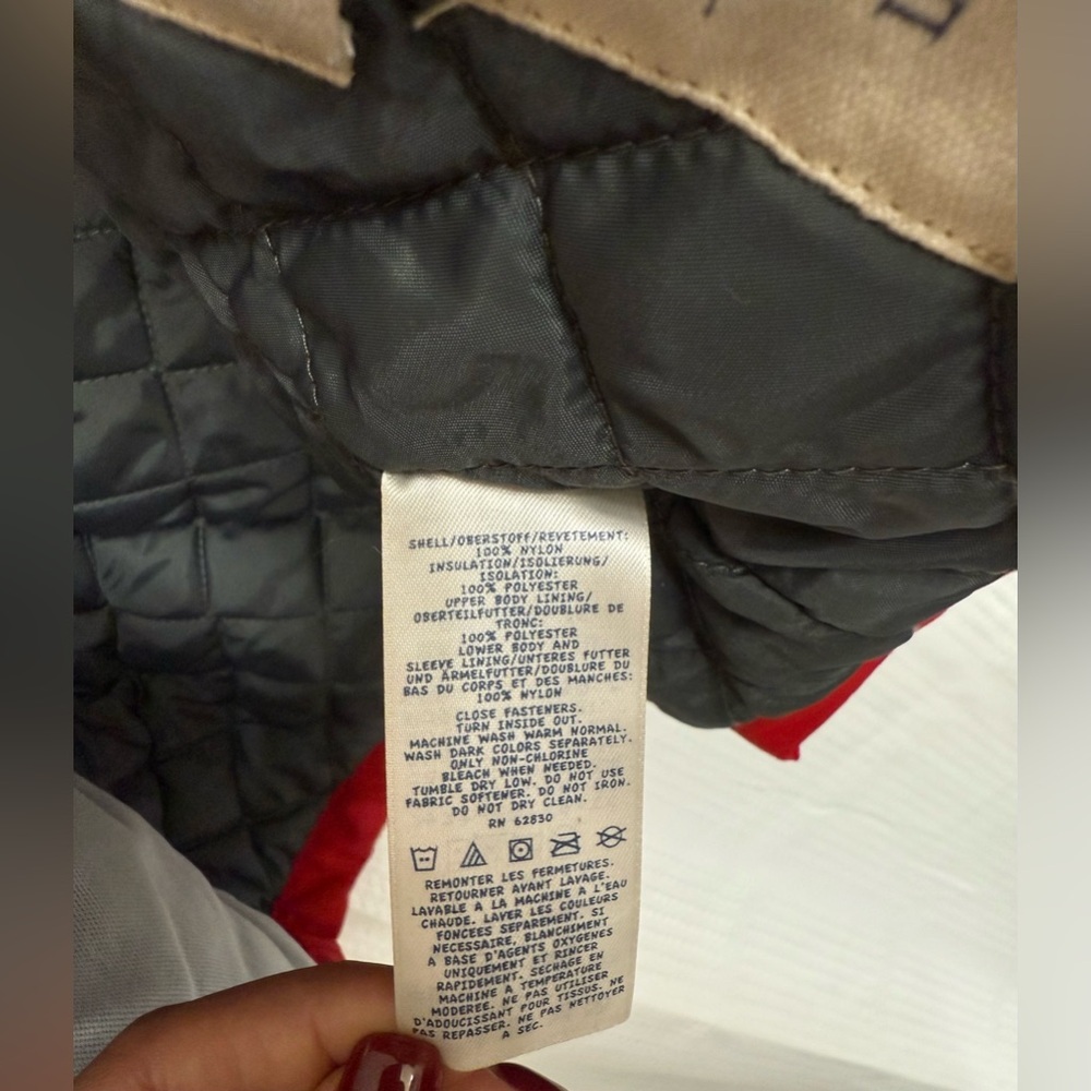 Lands' End Kids Red and Gray Fleece Jacket Squall - Picture 5 of 7